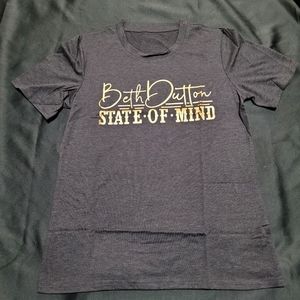 New Beth Dutton State of Mind Shirt~Yellowstone~Gray~Small~NWOT